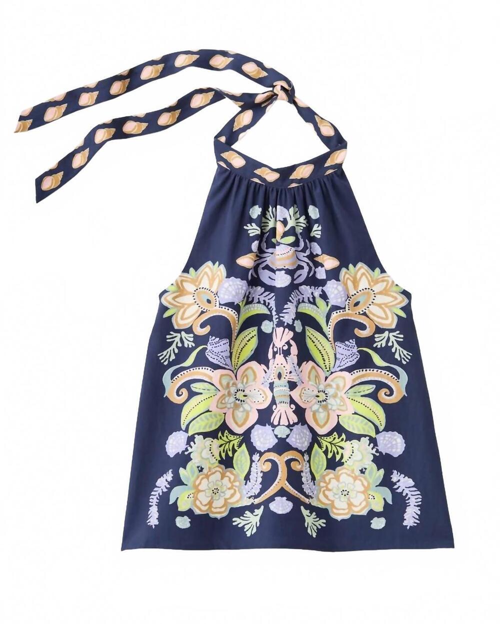 NEW CARTOLINA NANTUCKET women's legare halter top in mariner's bloom